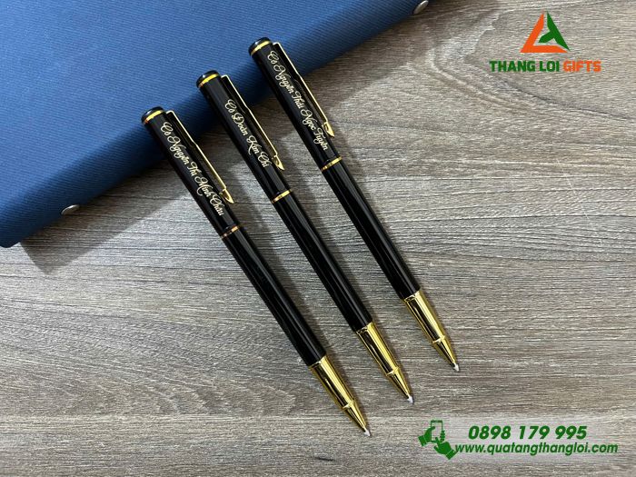 Bút Ký Kim Loại Nắp Đẩy - Khắc Tên Làm Quà Tặng