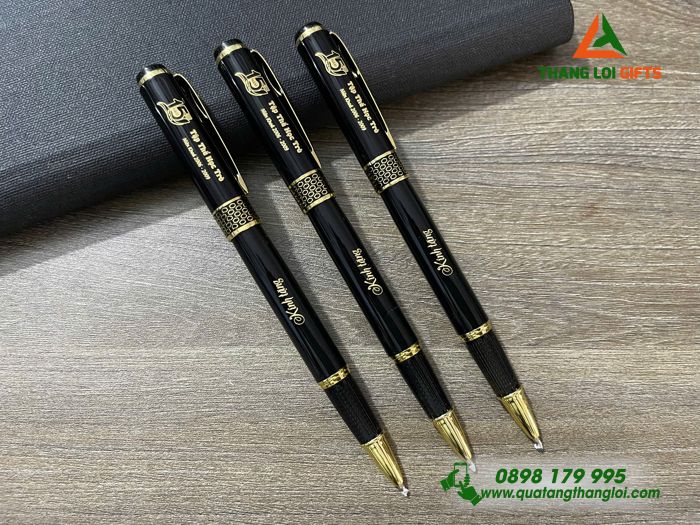 Bút Ký Kim Loại Khoen Tổ Ong - Khắc Logo Kỷ Niệm 15 Năm Làm Quà Tri Ân Thầy Cô Giáo