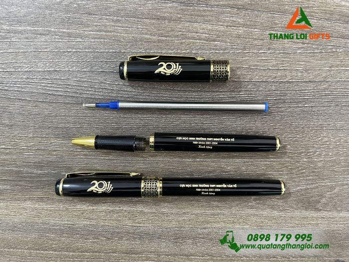 Bút Ký Kim Loại Khoen Tổ Ong - Khắc Logo 20 Năm Trường THPT Nguyễn Văn Tố