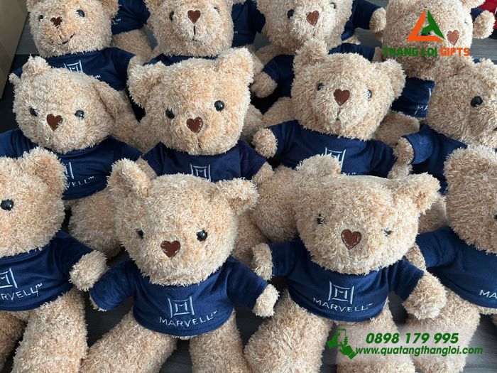Gấu Bông Teddy- Thêu Logo MARVELL