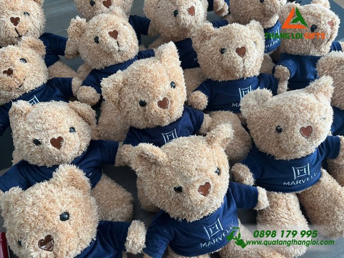 Gấu Bông Teddy- Thêu Logo MARVELL