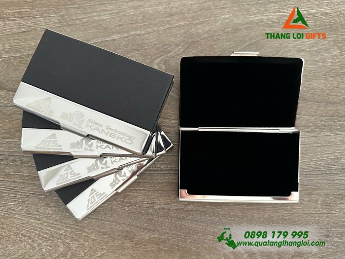 Hộp Đựng Namecard Màu Đen - Khắc Logo Doanh Nghiệp Silent Technology KANEKO