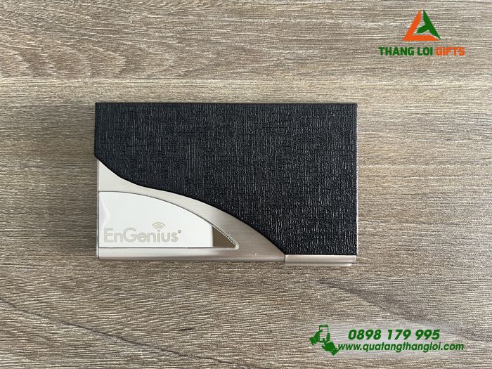Hộp Đựng Namecard Màu Đen Phối Kim Loại - Khắc Logo Doanh Nghiệp EnGenius