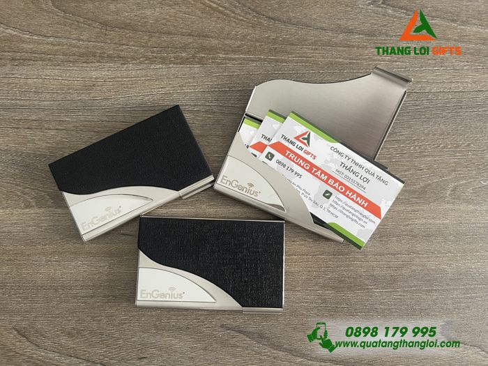 Hộp Đựng Namecard Màu Đen Phối Kim Loại - Khắc Logo Doanh Nghiệp EnGenius