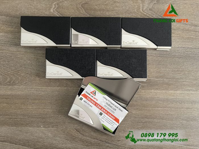 Hộp Đựng Namecard Màu Đen Phối Kim Loại - Khắc Logo Doanh Nghiệp EnGenius