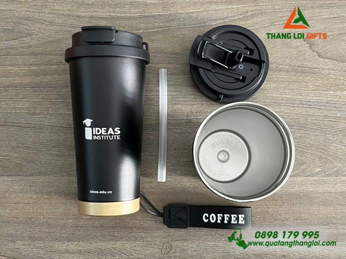 Ly Giữ Nhiệt Coffe 530ml - Khắc Logo Doanh Nghiệp IDEAS Institute