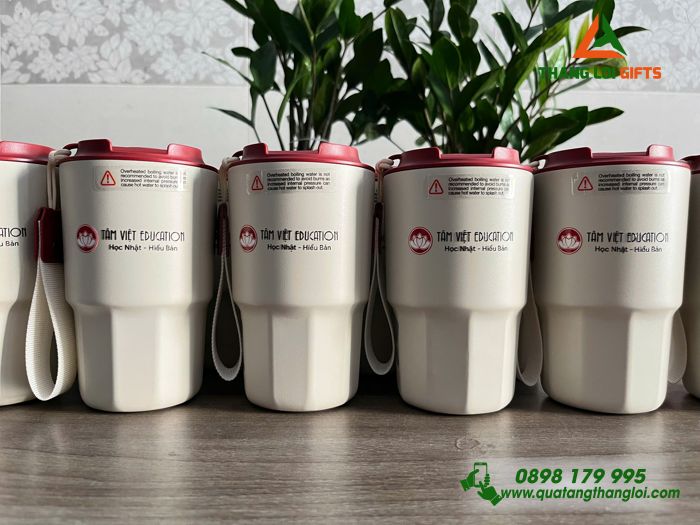 Ly Giữ Nhiệt Lock&Lock LHC3329 Màu Đỏ - In Logo Doanh Nghiệp Tâm Việt Education