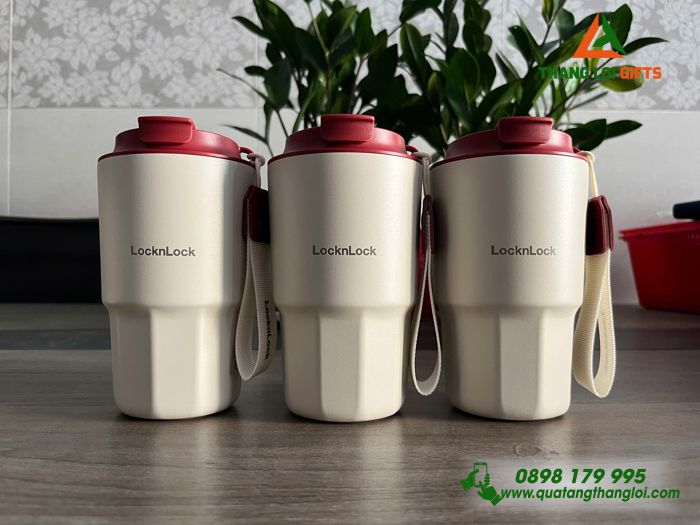 Ly Giữ Nhiệt Lock&Lock LHC3329 Màu Đỏ - In Logo Doanh Nghiệp Tâm Việt Education
