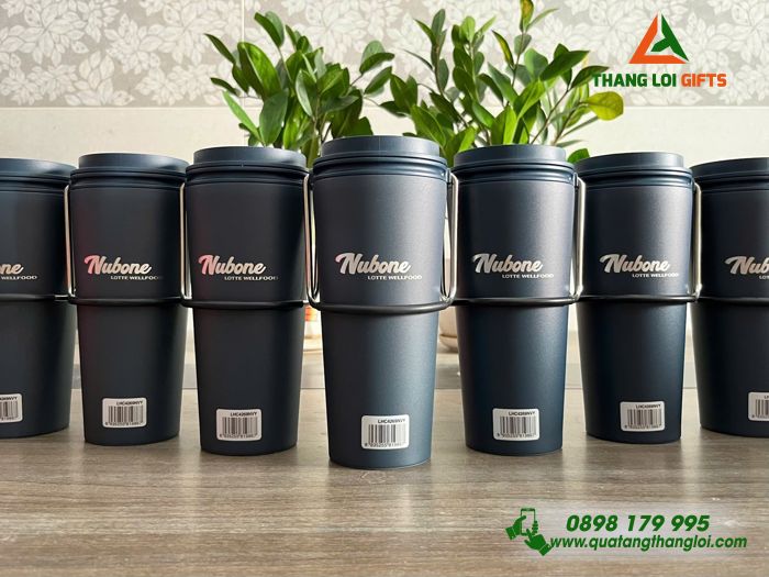 Ly Giữ Nhiệt Lock&Lock LHC4269 Màu Xanh Navy - Khắc Logo Doanh Nghiệp LOTTE WellFood