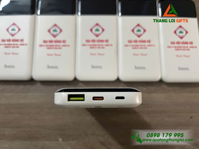 Pin Sạc Dự Phòng Hoco 10.000mAh - In Logo Công Ty Lâm Nghiệp Bến Hải