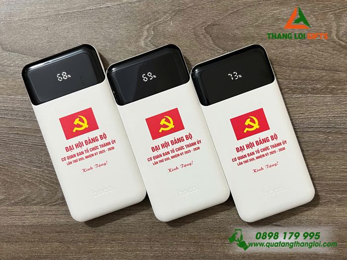 Pin Sạc Dự Phòng Hoco 10.000mAh - In Logo Đảng Cộng Sản Việt Nam