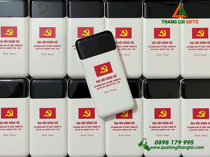 Pin Sạc Dự Phòng Hoco 10.000mAh - In Logo Đảng Cộng Sản Việt Nam