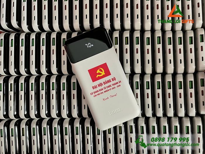 Pin Sạc Dự Phòng Hoco 10.000mAh - In Logo Đảng Cộng Sản Việt Nam