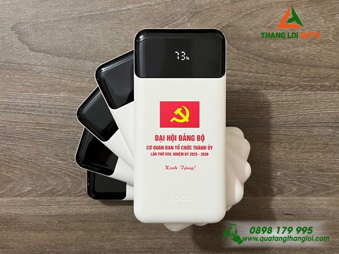Pin Sạc Dự Phòng Hoco 10.000mAh - In Logo Đảng Cộng Sản Việt Nam