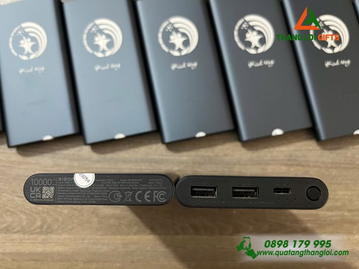 Pin Sạc Dự Phòng Xiaomi 10.000mAh - Khắc Logo Trường Mầm Non 19/5 Quận 8