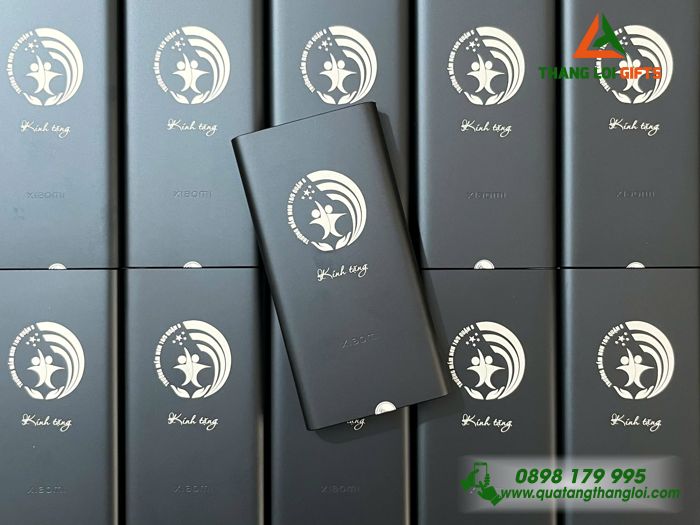 Pin Sạc Dự Phòng Xiaomi 10.000mAh - Khắc Logo Trường Mầm Non 19/5 Quận 8