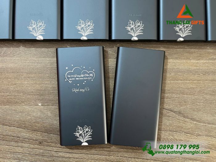 Pin Sạc Dự Phòng Xiaomi 10.000mAh - Khắc Tên Làm Quà Tặng Thầy Cô Giáo