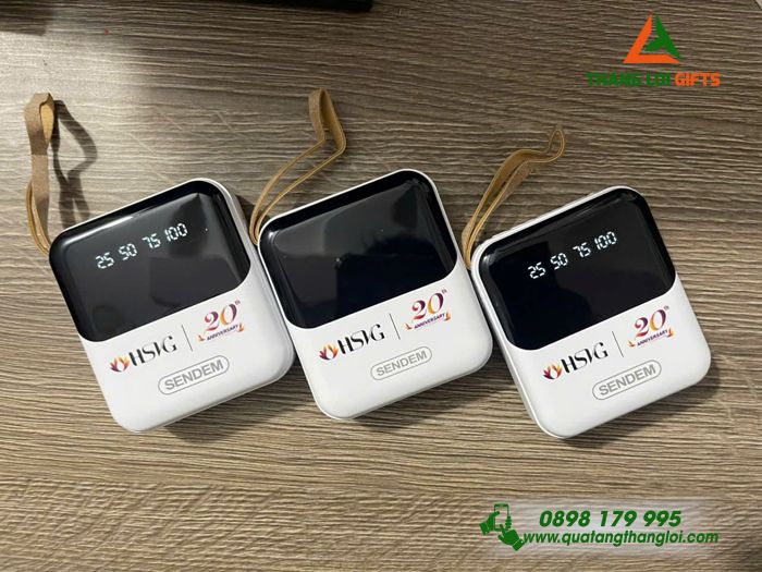 Pin Sạc Dự Phòng SENDEM 10.000mAh - In Logo Kỷ Niệm 20 Năm Doanh Nghiệp HSVG
