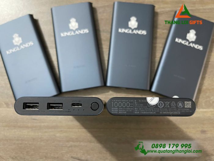 Pin Sạc Dự Phòng Xiaomi 10.000mAh - Khắc Logo Doanh Nghiệp KINGLANDS