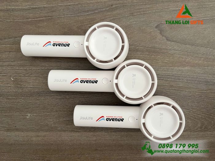Quạt Cầm Tay Mini JISULIFE Màu Trắng - In Logo Doanh Nghiệp Avenue