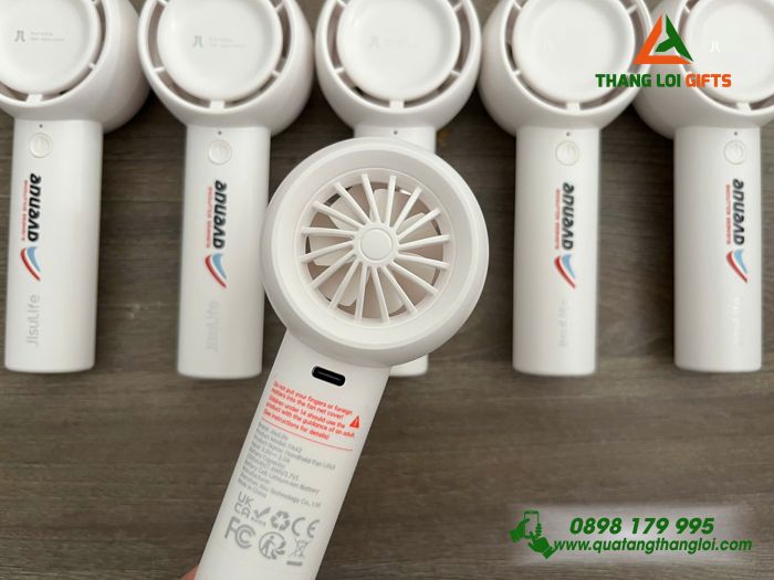 Quạt Cầm Tay Mini JISULIFE Màu Trắng - In Logo Doanh Nghiệp Avenue