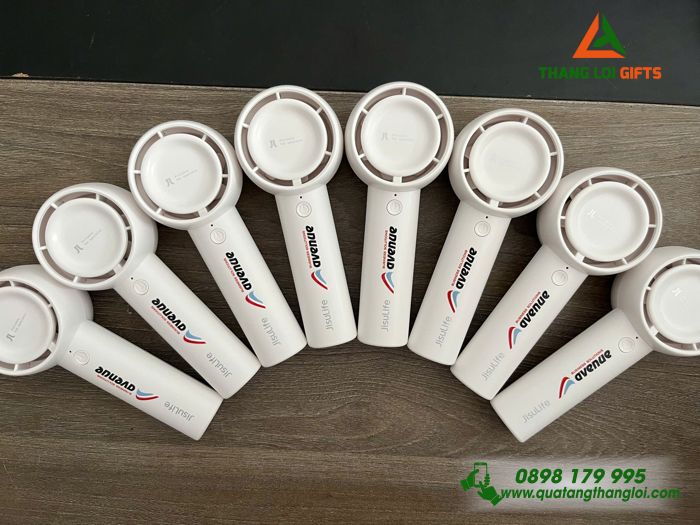 Quạt Cầm Tay Mini JISULIFE Màu Trắng - In Logo Doanh Nghiệp Avenue
