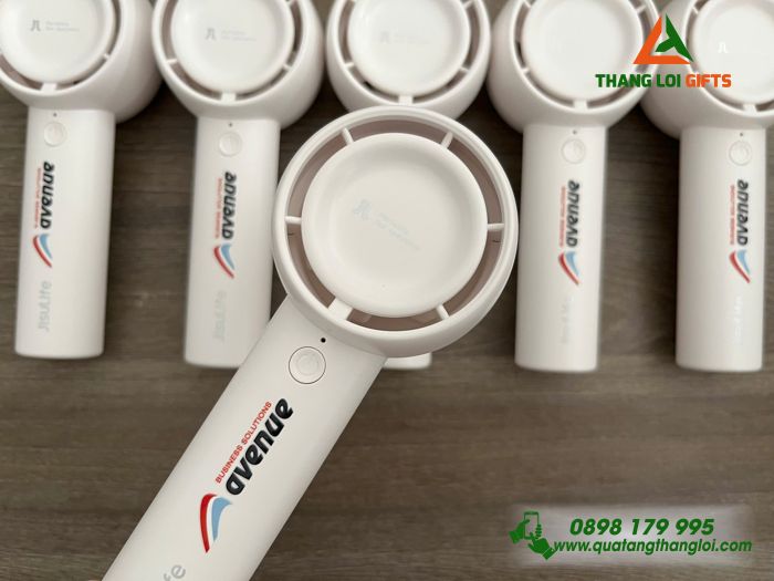 Quạt Cầm Tay Mini JISULIFE Màu Trắng - In Logo Doanh Nghiệp Avenue