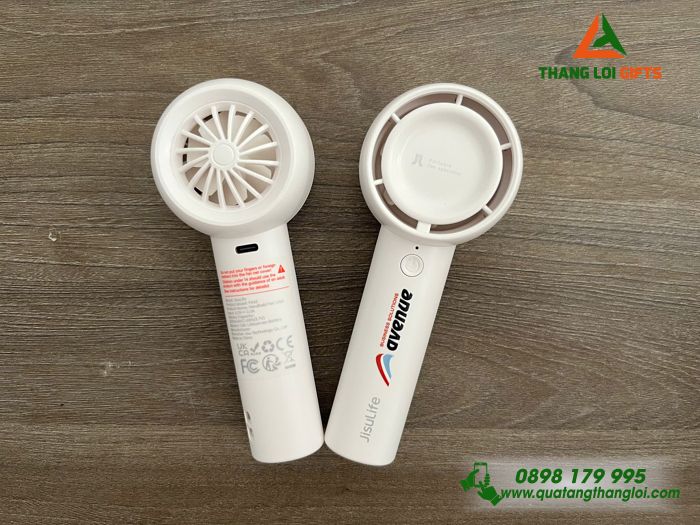 Quạt Cầm Tay Mini JISULIFE Màu Trắng - In Logo Doanh Nghiệp Avenue
