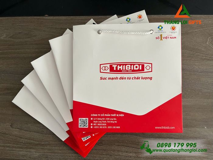 Túi Xách Giấy Couche 150 Cao Cấp - In Logo Doanh Nghiệp THIBIDI