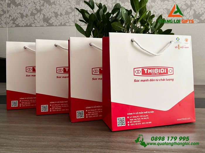 Túi Xách Giấy Couche 150 Cao Cấp - In Logo Doanh Nghiệp THIBIDI