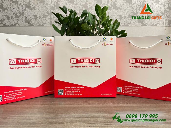 Túi Xách Giấy Couche 150 Cao Cấp - In Logo Doanh Nghiệp THIBIDI