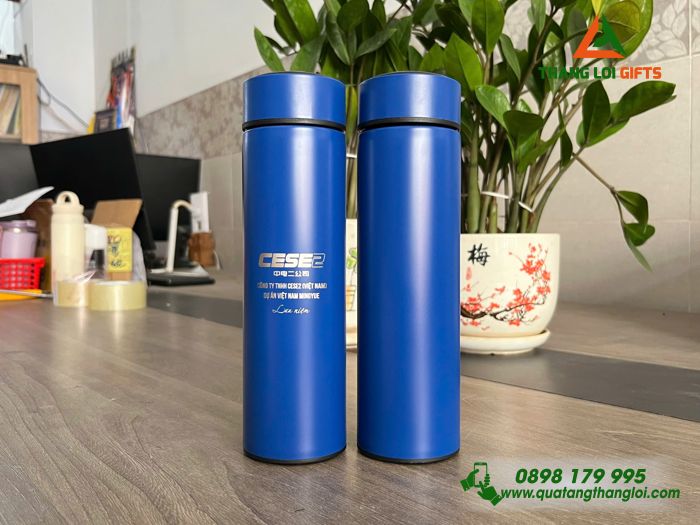 Bình Giữ Nhiệt Màu Xanh 500ml - Khắc Logo Doanh Nghiệp CESE2
