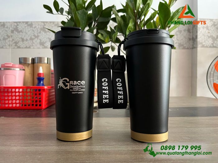 Ly Giữ Nhiệt Coffe 530ml - Khắc Logo Doanh Nghiệp Grace Dance