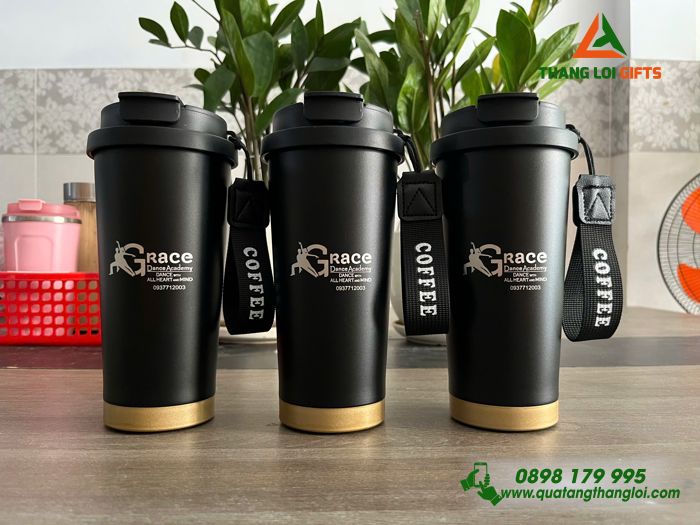 Ly Giữ Nhiệt Coffe 530ml - Khắc Logo Doanh Nghiệp Grace Dance