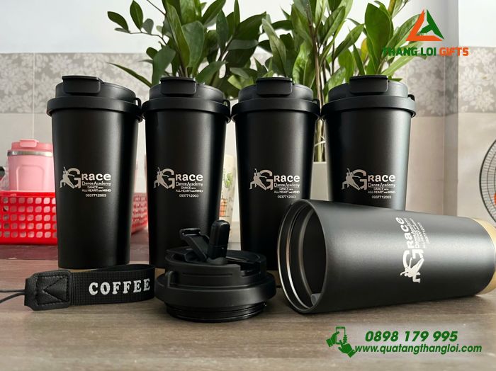 Ly Giữ Nhiệt Coffe 530ml - Khắc Logo Doanh Nghiệp Grace Dance