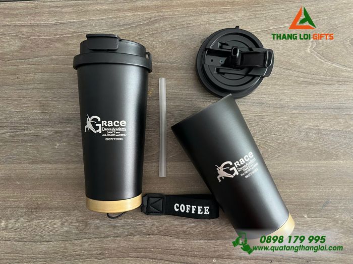 Ly Giữ Nhiệt Coffe 530ml - Khắc Logo Doanh Nghiệp Grace Dance