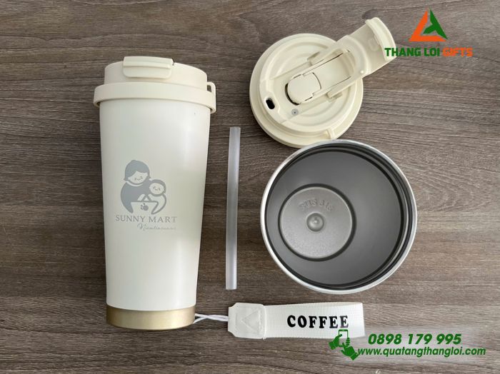 Ly Giữ Nhiệt Coffe 530ml - Khắc Logo Cửa Hàng SUNNY MART