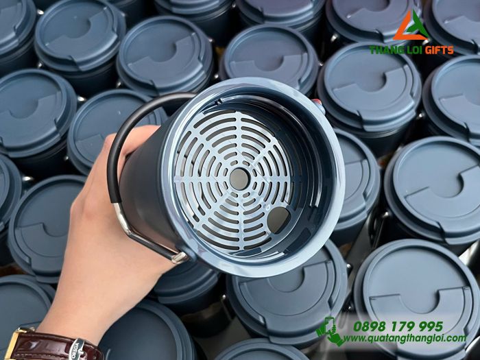 Ly Giữ Nhiệt Lock&Lock LHC4269 - In Khắc Logo Chi Bộ Công An Phường Tân Hưng Thuận