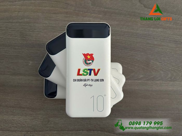 Pin Sạc Dự Phòng WK Design 161 10.000mAh - In Logo LSTV Đài PT-TH Lạng Sơn
