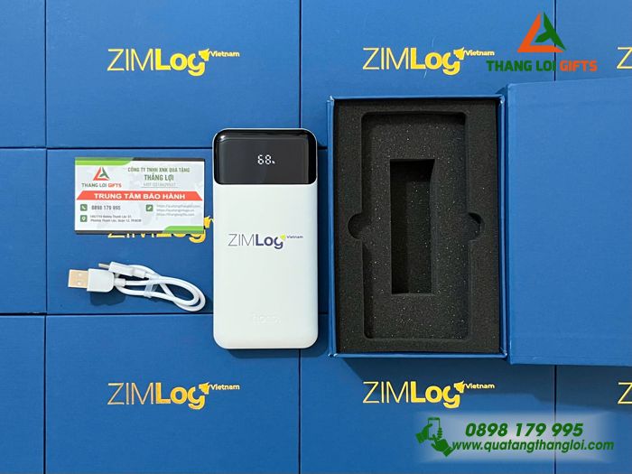 Pin Sạc Dự Phòng HOCO 10.000mAh - In Logo Doanh Nghiệp ZIMLog Việt Nam