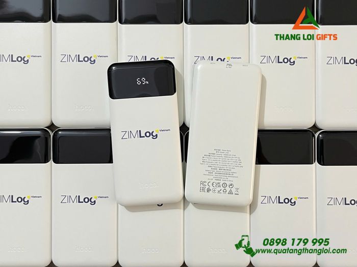 Pin Sạc Dự Phòng HOCO 10.000mAh - In Logo Doanh Nghiệp ZIMLog Việt Nam