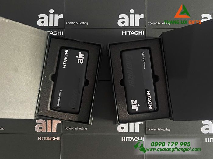 Pin Sạc Dự Phòng Energizer Màu Đen 10.000mAh - In Logo Doanh Nghiệp HITACHI air