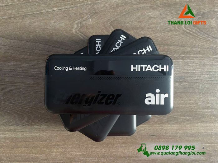 Pin Sạc Dự Phòng Energizer Màu Đen 10.000mAh - In Logo Doanh Nghiệp HITACHI air
