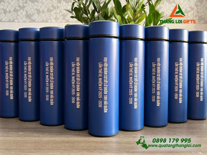 Bình Giữ Nhiệt Màu Xanh - Khắc Tên Đoàn Cơ Sở Lữ Đoàn 189 Hải Quân