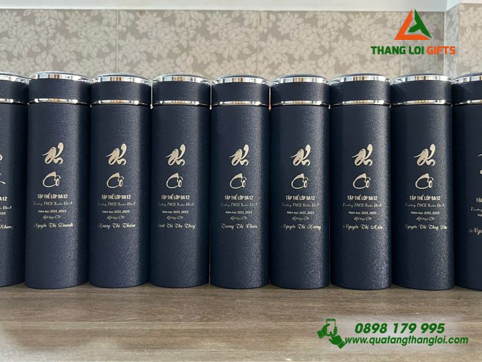 Bình Giữ Nhiệt Màu Xanh - Khắc Nội Dung Tri Ân Thầy Cô Trường THCS Xuân Đỉnh 