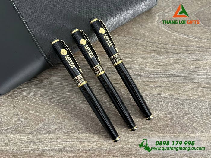 Bút Ký Kim Loại Khoen Hình Tổ Ong - Khắc Logo Doanh Nghiệp LOTTE WellFood