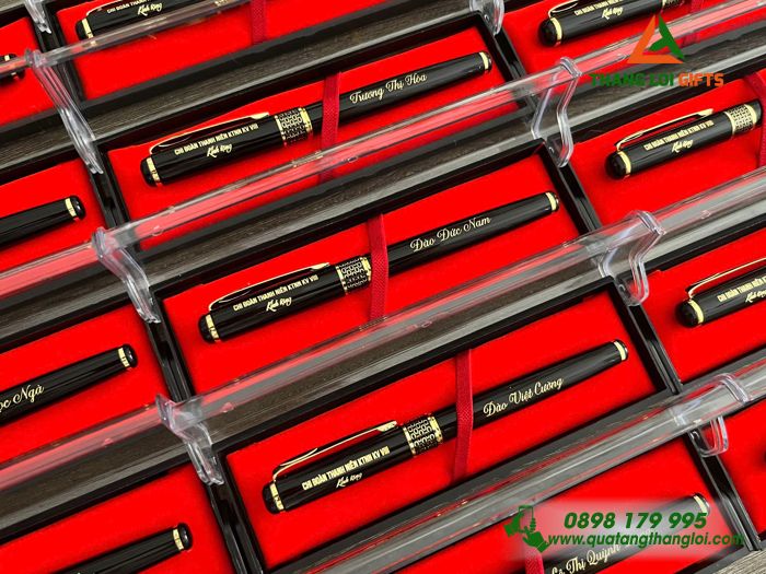 Bút Ký Kim Loại Khoen Hình Tổ Ong  - Khắc Tên Chi Đoàn Thanh Niên Kiểm Toán Nhà Nước Khu Vực