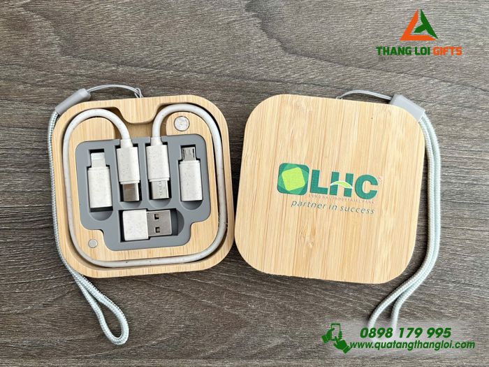 Cáp Sạc Đa Năng 5in1 - In Logo Doanh Nghiệp Long Hậu LHC