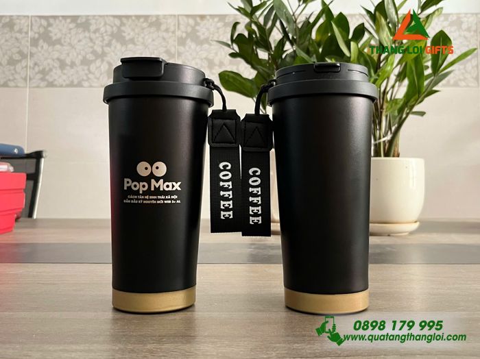 Ly Giữ Nhiệt Coffe 530ml - Khắc Logo Pop Max 