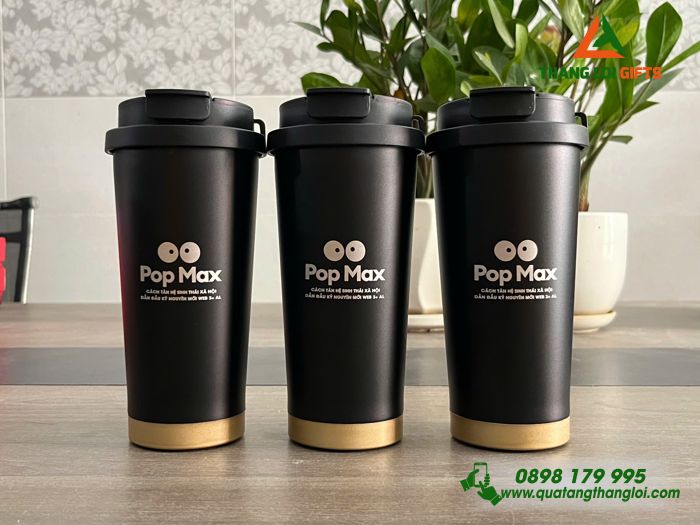Ly Giữ Nhiệt Coffe 530ml - Khắc Logo Pop Max 